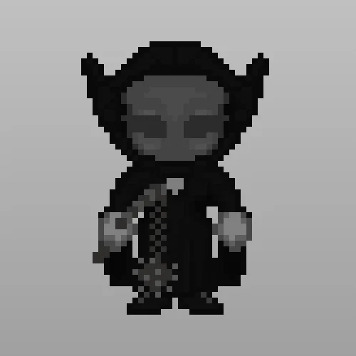 My rpg.actor sprite, attempting to look like a Nazgul
